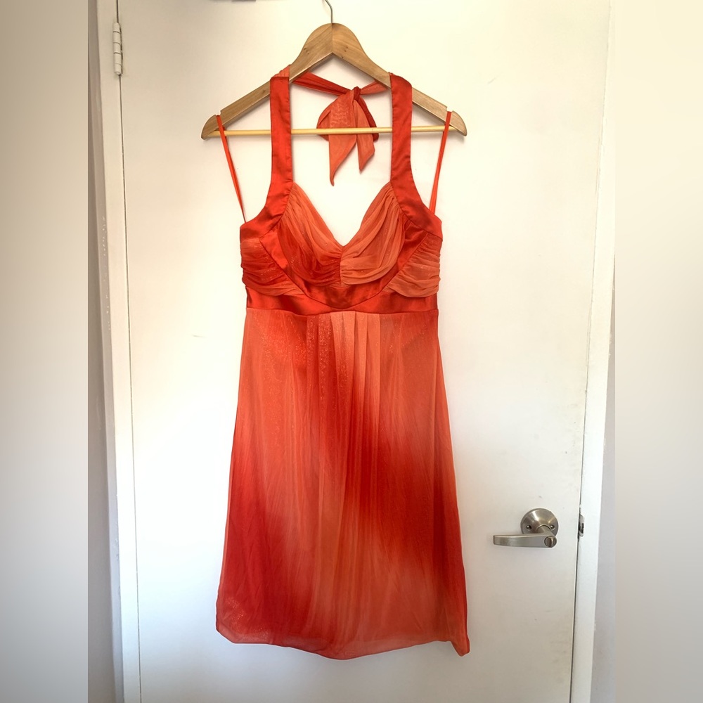 Orange Halter Dress
